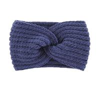 axy Damen Strick Stirnband mit Twist Knoten, Winter Haarband, Headband gestrickt Haarband (Jeansblau)