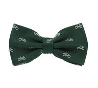 axy Edle Herren Fliege Schleife - Motiv Fahrrad, bereits gebunden, Konfirmation verstellbar mit Geschenkbox (Fahrrad Grün)