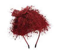 axy Fascinator Haarreif Hut mit Schleife Braut Kopfschmuck - Wunderschön Haarreifen Damen Stirnband Haarschmuck HRHU1 (Rot)