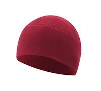 axy Fleece Mütze Wintermütze Laufmütze Fahrradmütze Sport Radmütze für Herren und Damen Helm Unterziehmütze Winddicht Thermo Radsport Radfahren Laufen MUHE3 (Dunkelrot)