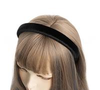 axy Gepolstert Haarreif aus Samt Wunderschön Damen Stirnband Haarschmuck Haarreifen HRK10 (Schwarz)