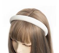 axy Gepolstert Haarreif aus Samt Wunderschön Damen Stirnband Haarschmuck Haarreifen HRK10 (Weiss)