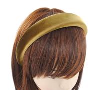 axy Gepolsterter Haarreif aus Samt Damen Breiter Stirnband Haarschmuck Haarreifen Hairband HRK10B (Gold)