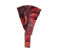 axy Haarband Yoga Headband Hairband Stirnband Kopftuch Kopf Abdeckung auch für Sport in Verschiedenen Farben (Batik - Rot/Schwarz)