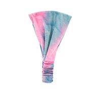 axy Haarband Yoga Headband Hairband Stirnband Kopftuch Kopf Abdeckung auch für Sport in Verschiedenen Farben (01 Batik - Rosa/Blau)