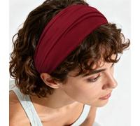 axy Haarband Yoga Stirnband Headband Hairband Wunderschön Damen Haarschmuck Sport Stirnbänder HB4 (Dunkelrot, Extra breit)