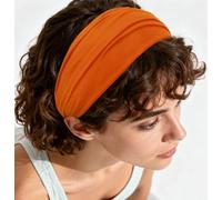 axy Haarband Yoga Stirnband Headband Hairband Wunderschön Damen Haarschmuck Sport Stirnbänder HB4 (Orange, Extra breit)