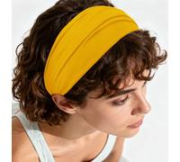 axy Haarband Yoga Stirnband Headband Hairband Wunderschön Damen Haarschmuck Sport Stirnbänder HB4 (Zitronengelb, Extra breit)