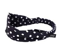 axy Haarband Yoga Stirnband Headband Hairband Wunderschön Damen Haarschmuck Sport Stirnbänder HB4 (Dunkelgrau-Weiss-Punkt, Extra breit)
