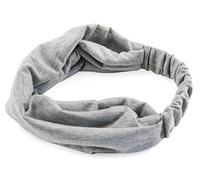 axy Haarband Yoga Stirnband Headband Hairband Wunderschön Damen Haarschmuck Sport Stirnbänder HB4 (Hellgrau, Extra breit)