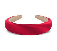 axy Haarreif aus gepolstertem Seidenstoff in eleganten festlichen Farben Wunderschön Damen Stirnband Haarschmuck Haarreifen Hairband HRK2Ro (Rot, breit)