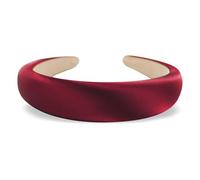 axy Haarreif aus gepolstertem Seidenstoff in eleganten festlichen Farben Wunderschön Damen Stirnband Haarschmuck Haarreifen Hairband HRK2Ro (Dunkelrot, breit)