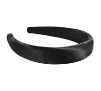 axy Haarreif aus Seidenstoff mit Herzmuster, Stoff gepolstertes Love Herz Wunderschön Damen Stirnband Haarschmuck Haarreifen Hairband HRK2BL (Schwarz)