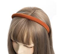 axy Haarreif aus Stoff mit feinen Metallicfäden - gepolstert - Wunderschön Damen Stirnband Haarschmuck Haarreifen HRK7B (Orangebraun)