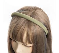 axy Haarreif aus Stoff mit feinen Metallicfäden - gepolstert - Wunderschön Damen Stirnband Haarschmuck Haarreifen HRK7B (Graugrün)