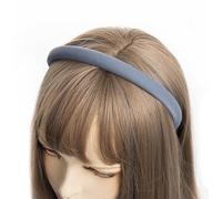 axy Haarreif aus Stoff mit feinen Metallicfäden - gepolstert - Wunderschön Damen Stirnband Haarschmuck Haarreifen HRK7B (Jeansblau)