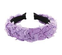 axy Haarreif mit Blumenkranz Look Wunderschön Vintage Look zur Hochzeit Stirnband Haarschmuck Damen Haarreifen HRBLU1 (Lila)