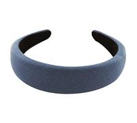 axy Haarreif mit Flanell Haarband Vintage Hairband Damen Stirnband Klassische und modische Haarreifen HRK5 (Graublau)