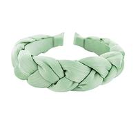 axy Haarreif mit Geflochtener Stoff in Candy Colours - Wunderschön Damen Stirnband Haarschmuck Haarreifen HRZ2 (Lindgrün)