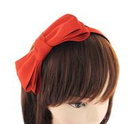 axy Haarreif mit große Schleife 14 cm x 7 cm - Wunderschön Stirnband Haarschmuck Haarreifen HRS3 (Orange)
