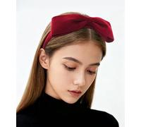 axy Haarreif mit große Schleife 16 cm x 5 cm aus Samt- Wunderschön Stirnband Haarband Haarschmuck Haarreifen HRS6 (Rot)