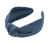 axy Haarreif mit Knoten aus Jeansstoff - Wunderschön Damen Stirnband Haarschmuck Haarreifen HR35J (Blau)