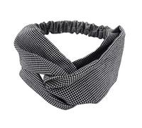 axy HB5a Haarband Yoga Headband Hairband (Schwarz-weiss Kariert)