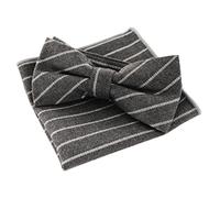 axy Herren Fliege mit Einstecktuch als Set zum Anzug, Tweed Style, bereits vorgebunden, Schleife Konfirmation verstellbar (Muster 7)