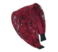 axy HR14A Haarreif SERIE 14A mit Paillette Hair band -Vintage - Wunderschön Stirnband (Rot)