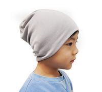 axy Kinder Slouch Beanie Long Mütze 1-5 Jahre alt Jungen Mädchen Kleinkind Unisex Unifarbe KIMU1 (01 Grau)