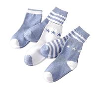 axy Kinder Socken 5 Paar Multipack Jungen Mädchen Kindersocken Kleinkinder Kids Strümpfe (23-26, 5er - Blau)