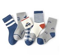 axy Kinder Socken 5 Paar Multipack Jungen Mädchen Kindersocken Kleinkinder Kids Strümpfe Dinos Auto (23-26, 5er-Minicar)