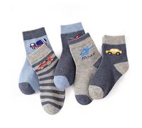 axy Kinder Socken 5 Paar Multipack Jungen Mädchen Kindersocken Kleinkinder Kids Strümpfe Dinos Auto (23-26, 5er - Fahrzeuge)