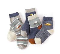 axy Kinder Socken 5 Paar Multipack Jungen Mädchen Kindersocken Kleinkinder Kids Strümpfe Dinos Auto (23-26, 5er - Autos)