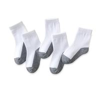 axy Kinder Weiße Socken 5 Paar Multipack Jungen Mädchen Kindersocken Sport Kids (35-38, 5er-Weiss)