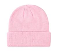axy Kinder Winter Beanie Strickmütze mit breiter Krempe für Jungs und Mädchen von 1-6 Jahren, Kindermütze Jungen Kleinkind (Rosa)