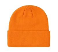 axy Kinder Winter Beanie Strickmütze mit breiter Krempe für Jungs und Mädchen von 1-6 Jahren, Kindermütze Jungen Kleinkind (Orange)
