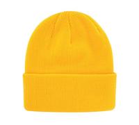 axy Kinder Winter Beanie Strickmütze mit breiter Krempe für Jungs und Mädchen von 1-6 Jahren, Kindermütze Jungen Kleinkind (Gelb)