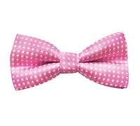 axy Kinderfliege, Jungen Fliege, bereits gebunden, Konfirmation verstellbar in verschiedenen Farben KFLI1 (Pink mit weissen Punkten)