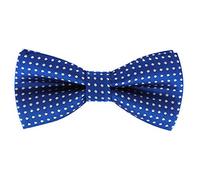 axy Kinderfliege, Jungen Fliege, bereits gebunden, Konfirmation verstellbar KFLI1 (Blau mit weissen Punkten)