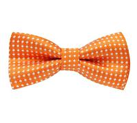 axy Kinderfliege, Jungen Fliege, bereits gebunden, Konfirmation verstellbar KFLI1 (Orange mit weissen Punkten)