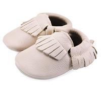 axy Leder Lauflernschuhe Krabbelschuhe Babyschuhe mit verschiedene Farben (18-24 Monate, Weiß)