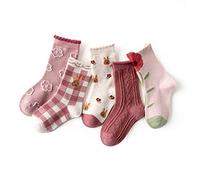 axy Mädchen Kinder Bunte Strümpfe Socken-5er (5er Pack) (DE/NL/SE/PL, Numerisch, 23, 26, Sortiert 2)