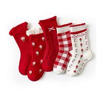 axy Mädchen Kinder Bunte Strümpfe Socken-5er (5er Pack) (DE/NL/SE/PL, Numerisch, 27, 30, Sortiert 1)