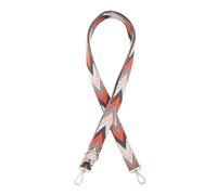 axy Schultergurt 2cm Breiter Verstellbarer Taschengurt für Handtaschen mit Zick-Zack Muster Ersatz Wechsel Schulterriemen Ersatzgurt Trageriemen für Damen Taschen (Grau-Rosa-Türkis)