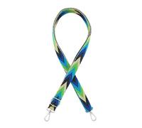 axy Schultergurt 2cm Breiter Verstellbarer Taschengurt für Handtaschen mit Zick-Zack Muster Ersatz Wechsel Schulterriemen Ersatzgurt Trageriemen für Damen Taschen (Grün-Blau-Beige)