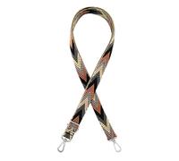 axy Schultergurt 2cm Breiter Verstellbarer Taschengurt für Handtaschen mit Zick-Zack Muster Ersatz Wechsel Schulterriemen Ersatzgurt Trageriemen für Damen Taschen (Grau-Braun-Schwarz)