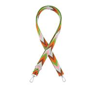 axy Schultergurt 2cm Breiter Verstellbarer Taschengurt für Handtaschen mit Zick-Zack Muster Ersatz Wechsel Schulterriemen Ersatzgurt Trageriemen für Damen Taschen (Orange-Grün-Rosa)