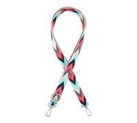 axy Schultergurt 2cm Breiter Verstellbarer Taschengurt für Handtaschen mit Zick-Zack Muster Ersatz Wechsel Schulterriemen Ersatzgurt Trageriemen für Damen Taschen (Pink-Türkis-Beige)