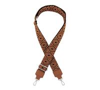 axy Schultergurt 4cm Breiter Verstellbarer Taschengurt für Handtaschen mit Azteken Muster Ersatz Wechsel Schulterriemen Ersatzgurt Trageriemen für Damen Taschen (Braun-Schwarz)